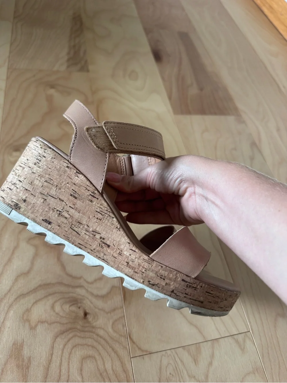 Sorel Women's Nude/Tan Cork Wedge Sandals
